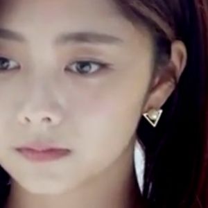 Gold Color Triangle Stud Earring Stimulated Pearl